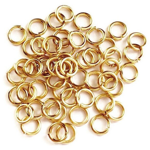 14k Gold filled jump rings 3mm 22 gauge 100 pcs open jump rings - Gold Jump Rings - Gold Findings - Wholesale Jewelry Supplies