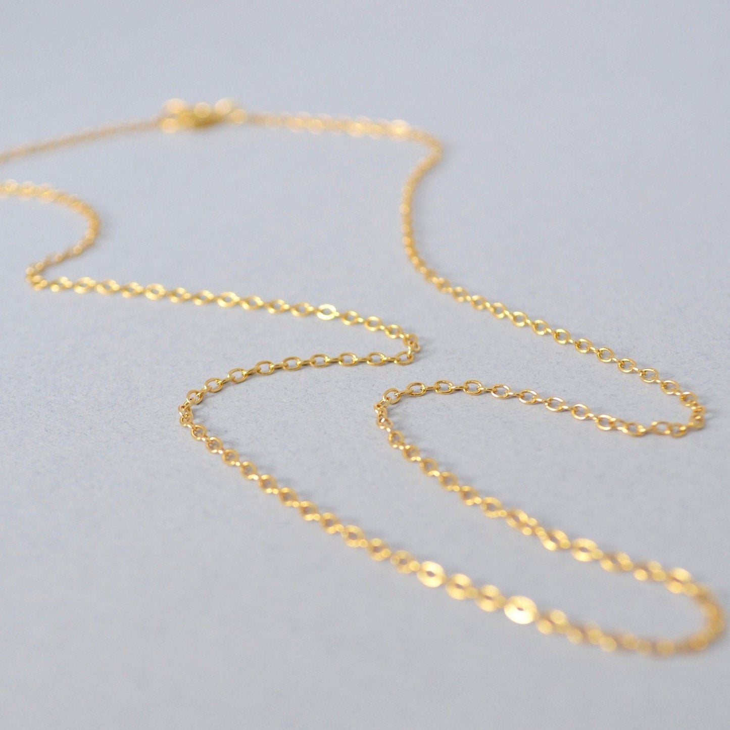 Wholesale 14k Gold Filled Necklaces - 10pc Custom Length Gold Chains Bulk for Jewelry Making & Bridesmaids - Gold Chain Supplies