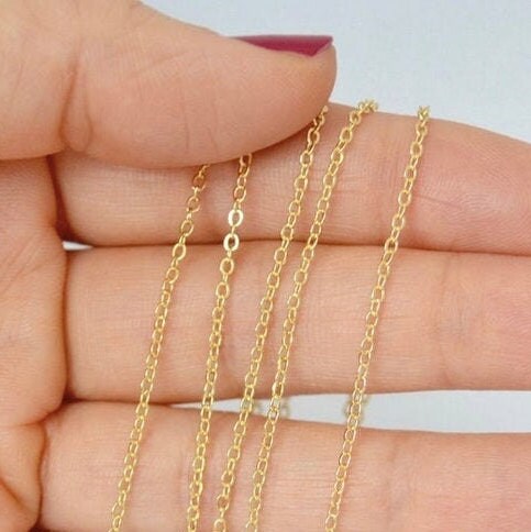 Wholesale 14k Gold Filled Necklaces - 10pc Custom Length Gold Chains Bulk for Jewelry Making & Bridesmaids - Gold Chain Supplies