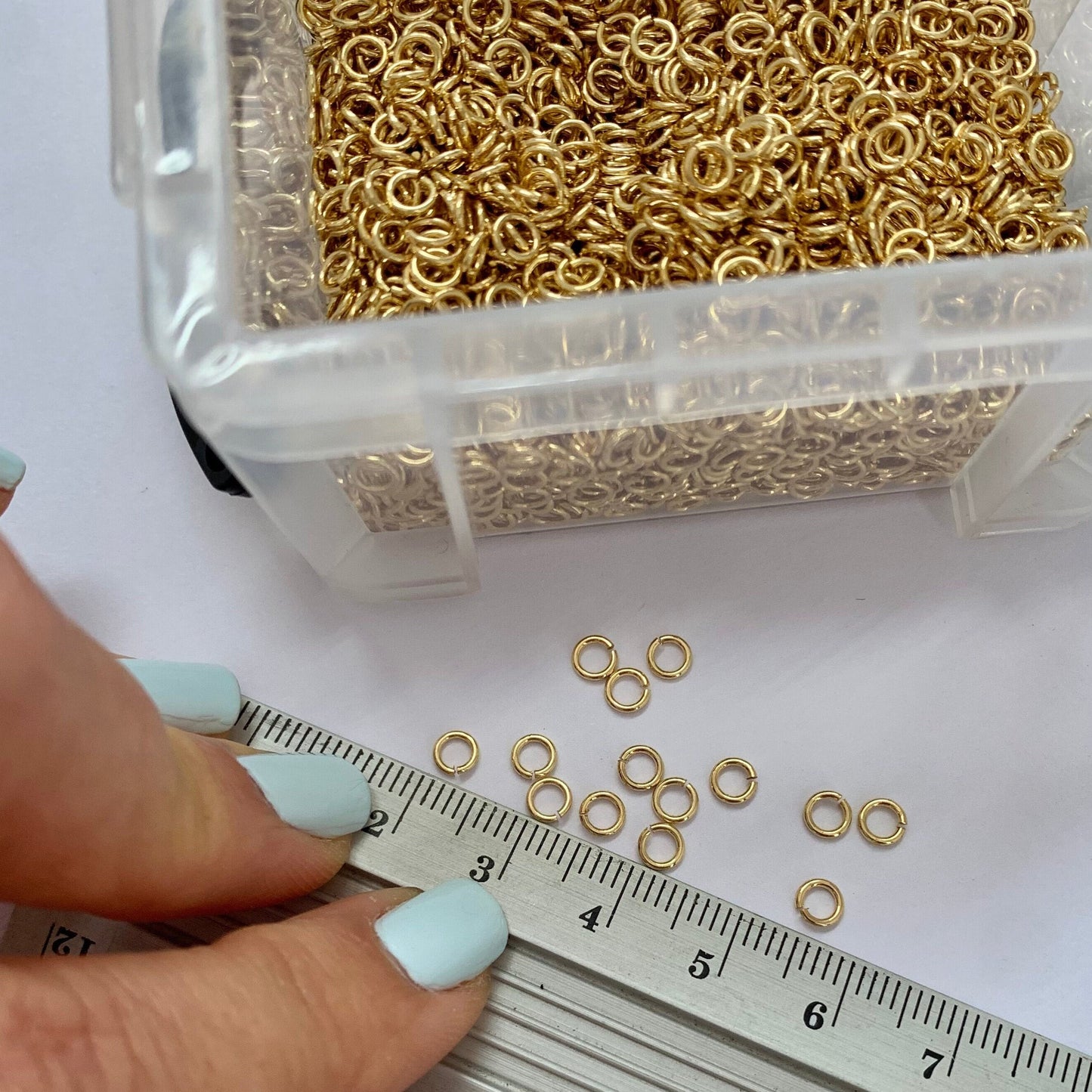 14k Gold Filled Jump Rings 4mm 22 Gauge - 100 Pcs Open Jump Rings