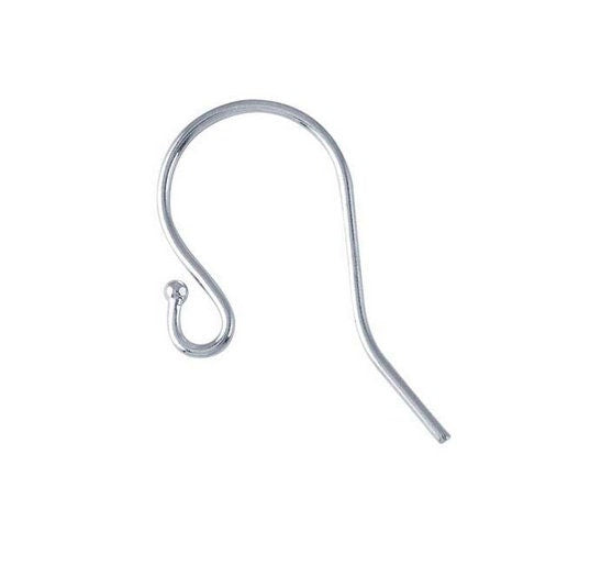 925 Sterling Silver Ear Hooks - Wholesale French Ear Wires Bulk - Ball End Earring Hooks for Jewelry Making & Supplies