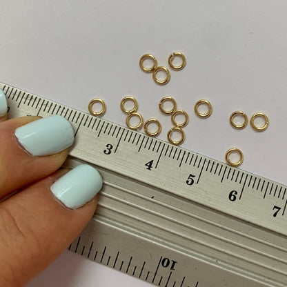 14k gold filled jump rings 4mm pack of 100 wholesale findings