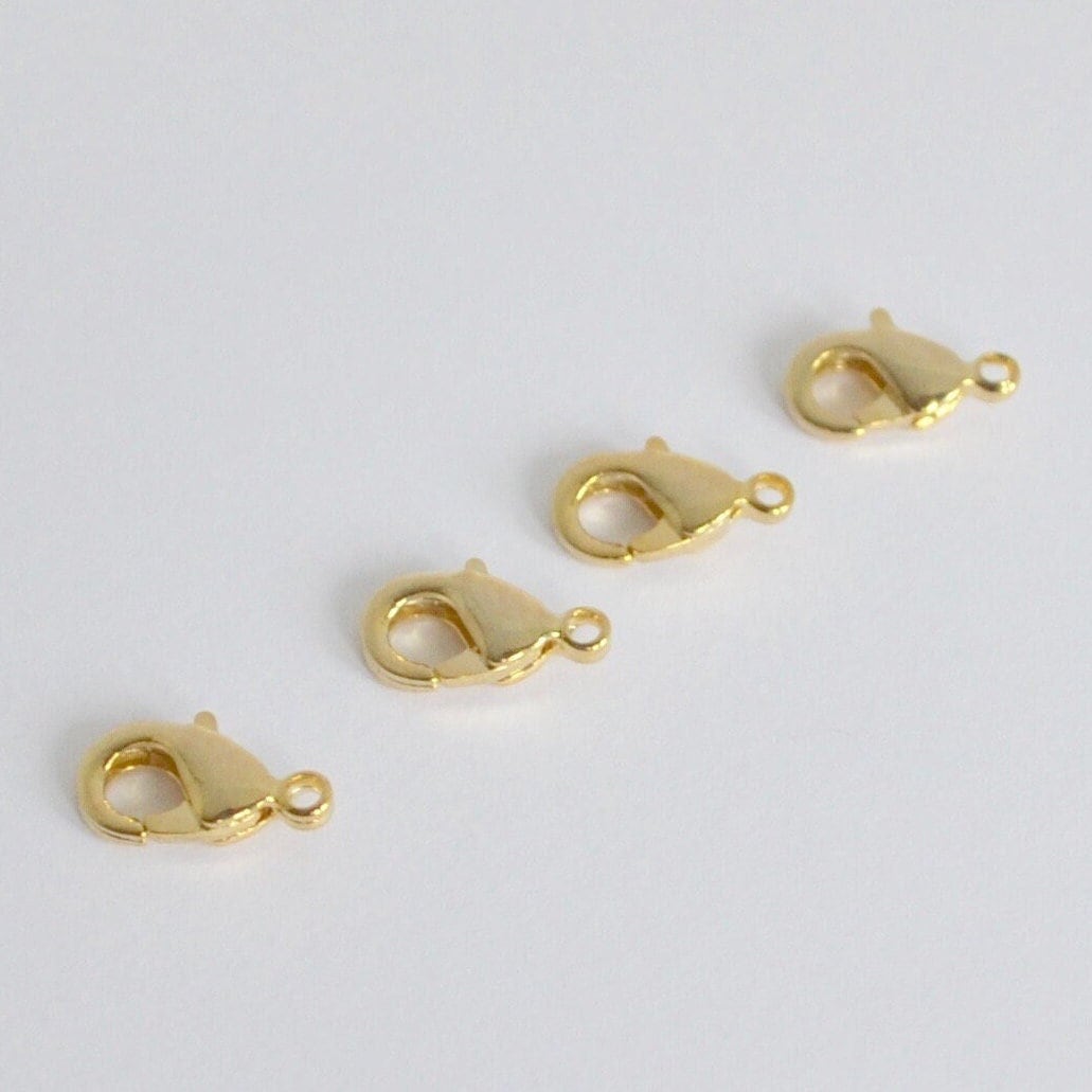 14k gold filled lobster clasps 9mm 12mm jewelry findings pack of 10