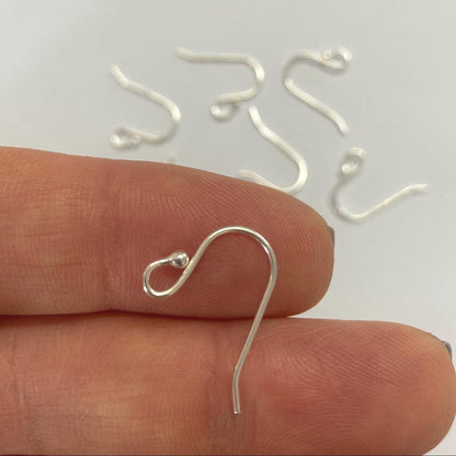 925 sterling silver earring hooks with ball end finish"
