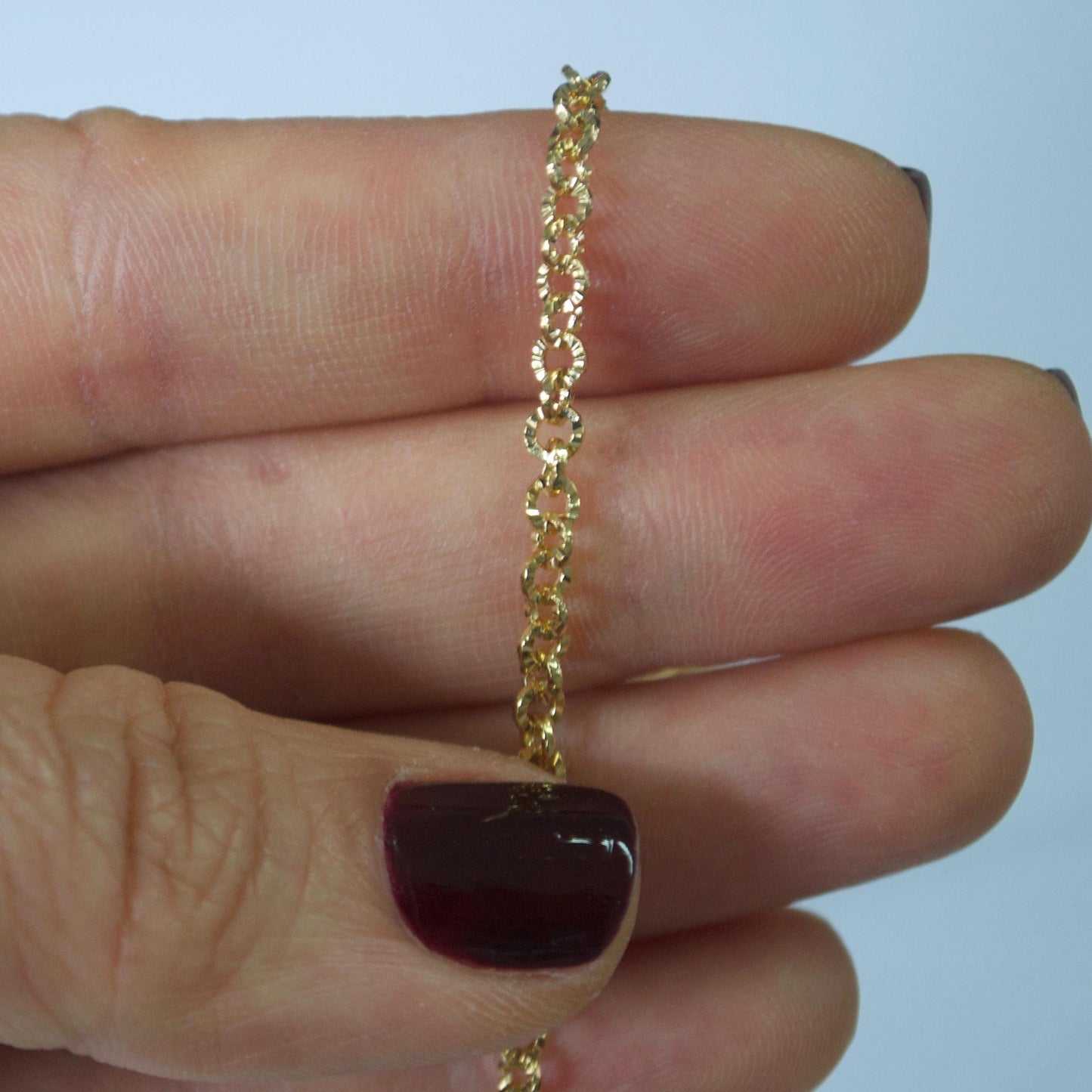 Diamond cut chain 3mm gold filled for necklaces and bracelets