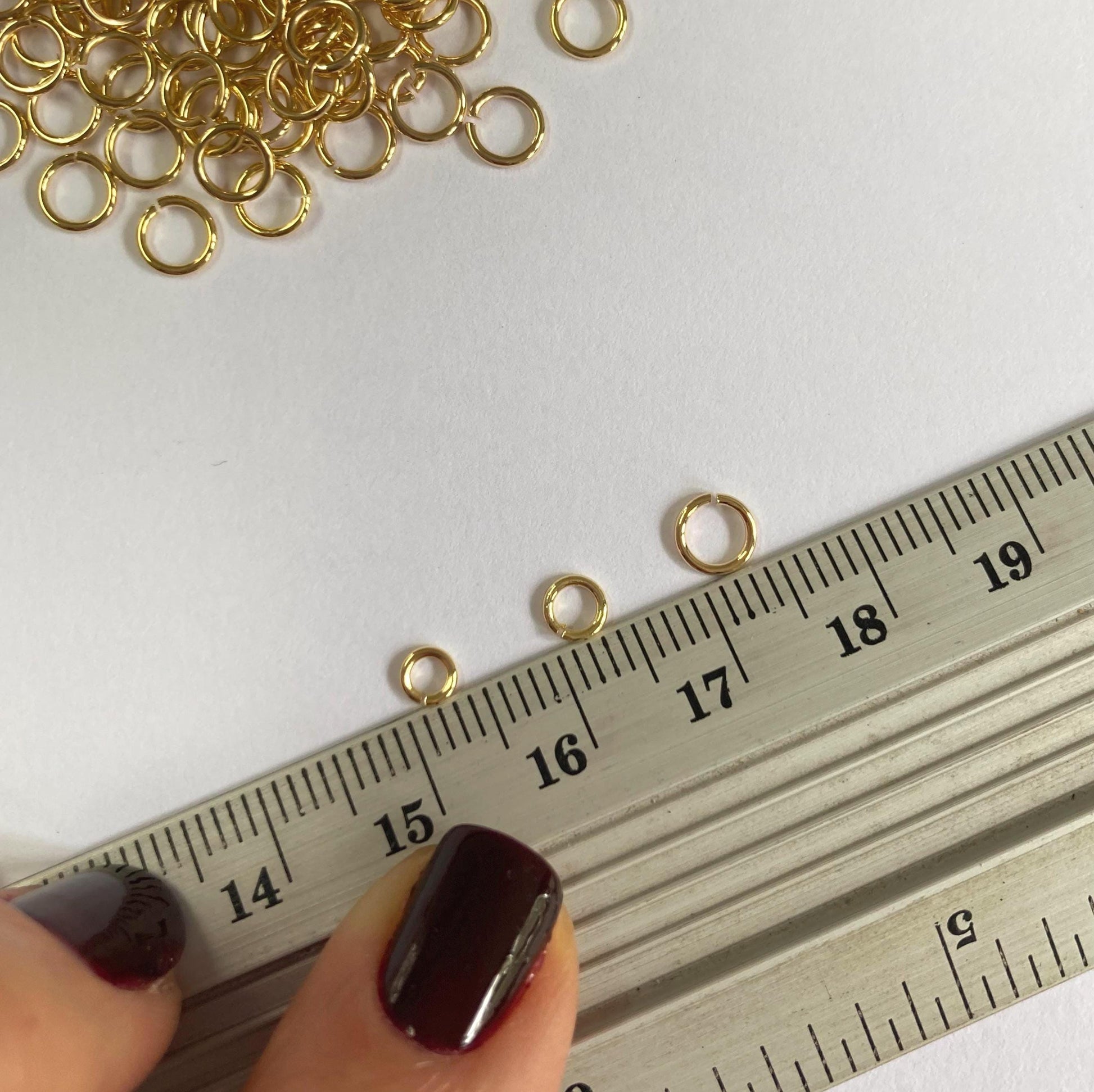 Gold filled jump rings 5mm 22 gauge wholesale jewelry making supply