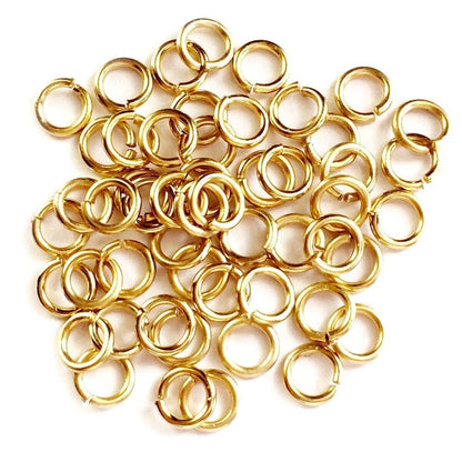 14k gold filled open jump rings 5mm 22 gauge pack of 100 jewelry findings
