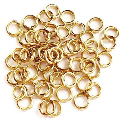 14k Gold filled jump rings 3mm 22 gauge 100 pcs open jump rings - Gold Jump Rings - Gold Findings - Wholesale Jewelry Supplies