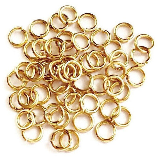 14k Gold filled jump rings 3mm 22 gauge 100 pcs open jump rings - Gold Jump Rings - Gold Findings - Wholesale Jewelry Supplies