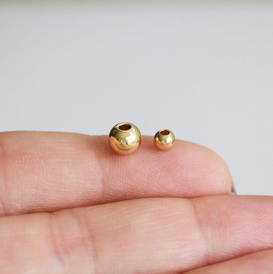 14k Gold Filled Seamless Spacer Beads - 3mm 4mm 6mm 8mm Bulk