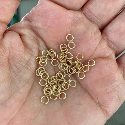 14k Gold Filled Jump Rings 4mm 22 Gauge - 100 Pcs Open Jump Rings