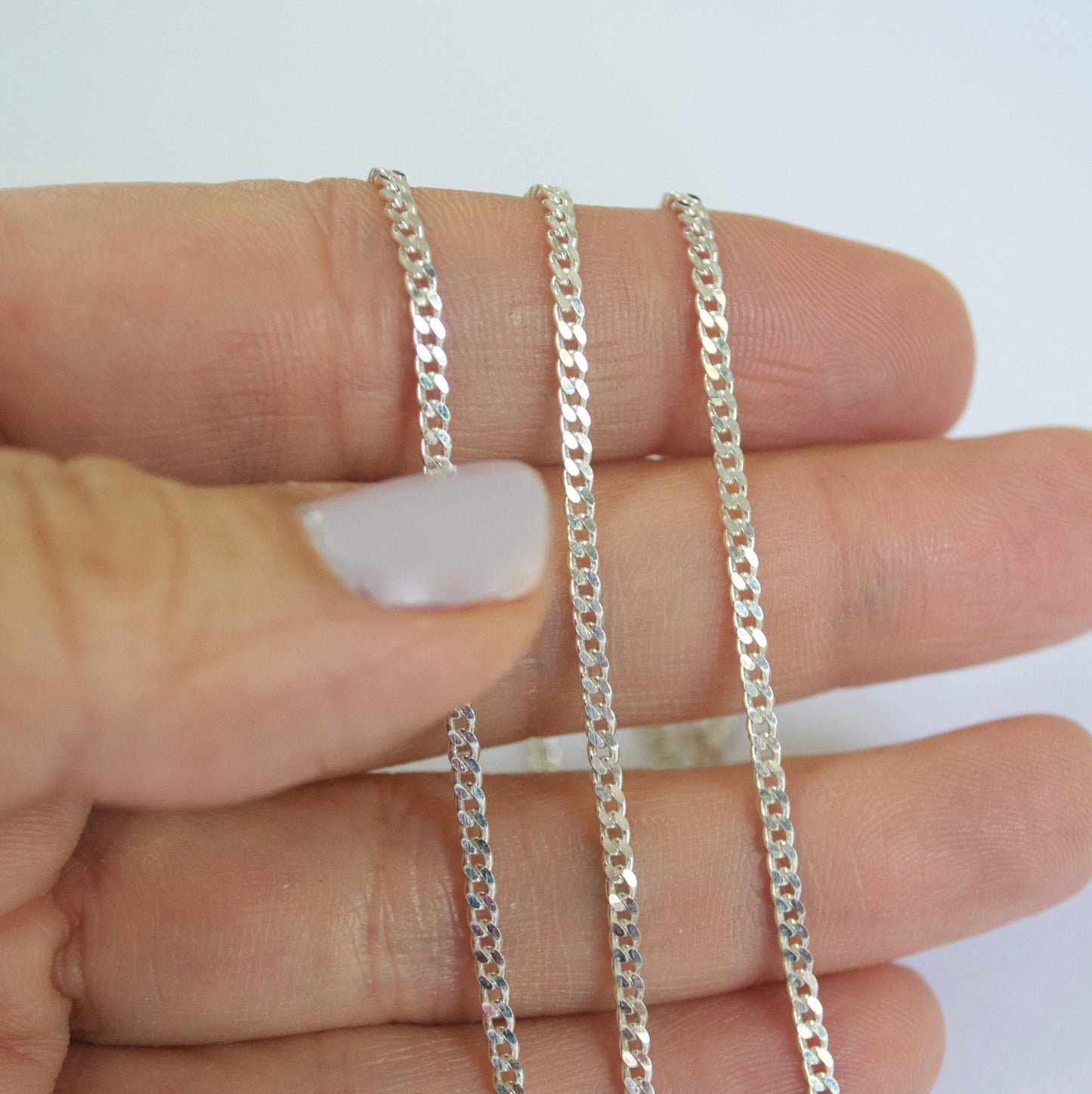 Sterling Silver Curb Chain 2.7mm - Bulk 925 Silver Chain