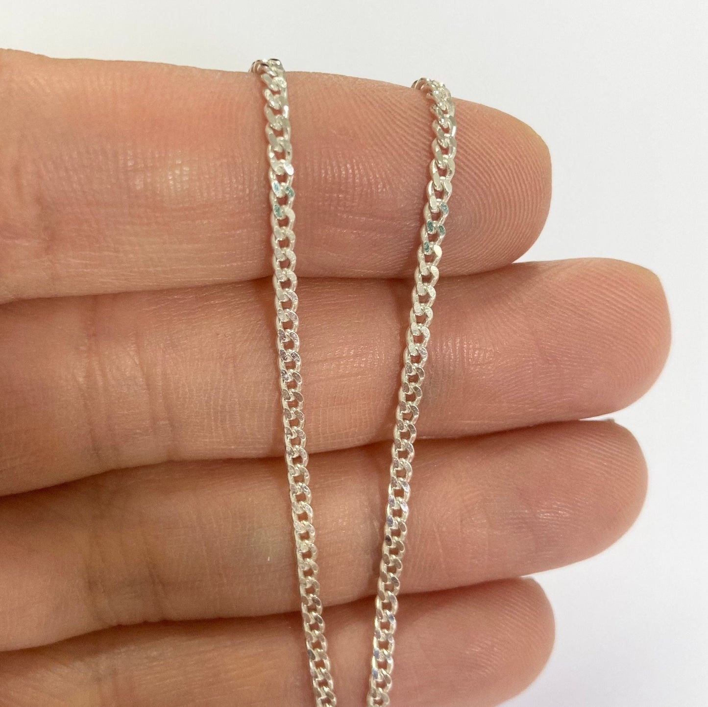 Sterling Silver Curb Chain 2.7mm - Bulk 925 Silver Chain