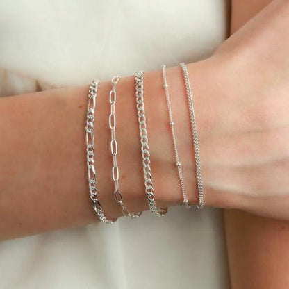 Sterling Silver dainty paperclip Chain 5 x 2 mm - Tiny Paper clip chain by Bulk for permanent jewelry - 925 Sterling silver by the foot