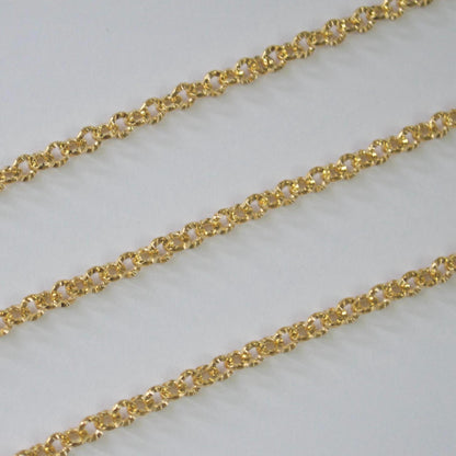 14k Gold Filled Diamond Cut Starburst Chain - 3mm by Foot