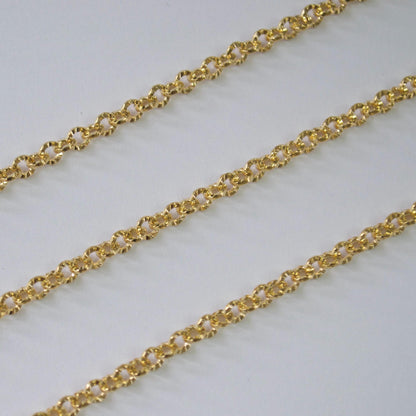 14k Gold Filled Diamond Cut Starburst Chain - 3mm by Foot