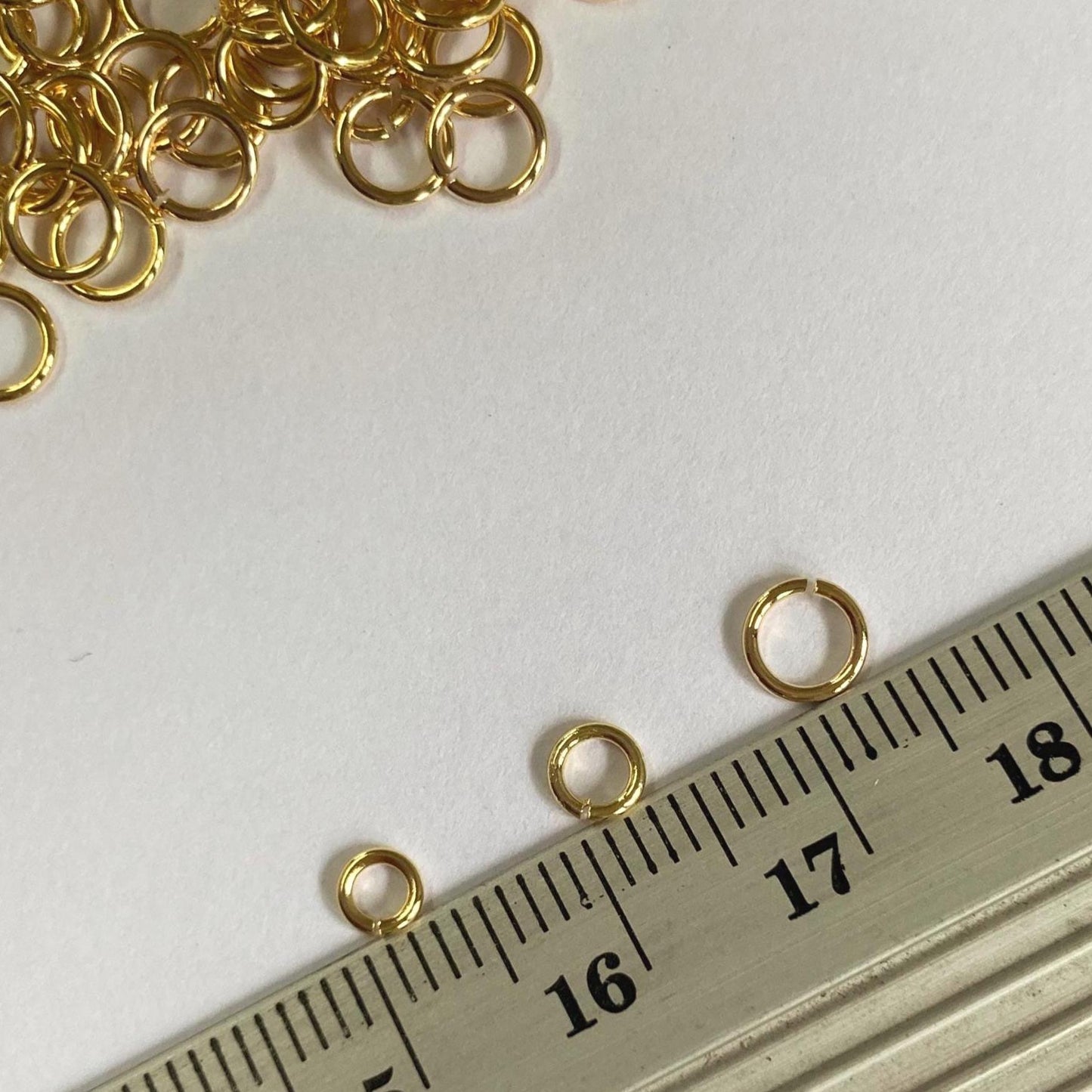 14k Gold Filled Open Jump Rings 5mm 22 Gauge - 100 Pcs